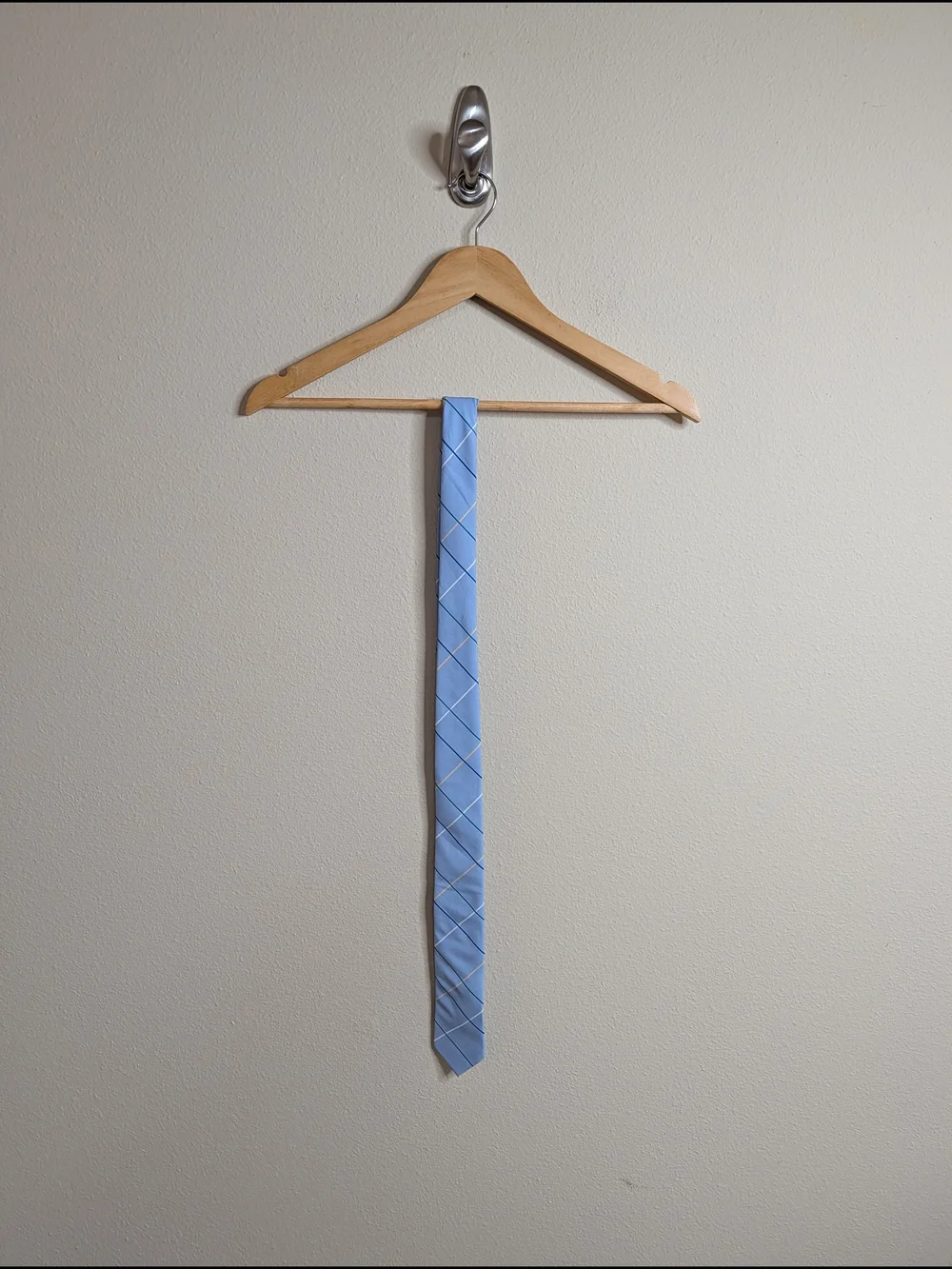 Skinny Tie Madness Cotton Tie‎ | Light Blue Plaid | Slim 2.5